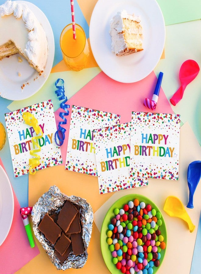 وولاين مجموعة مناديل ورقية من والين، 100 قطعة، مزينة بنقاط ملونة، مناسبة لحفلات أعياد الميلاد، سميكة، للاستخدام مرة واحدة، مثالية للمشروبات والحلويات. - Image 5